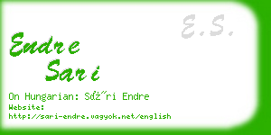 endre sari business card
